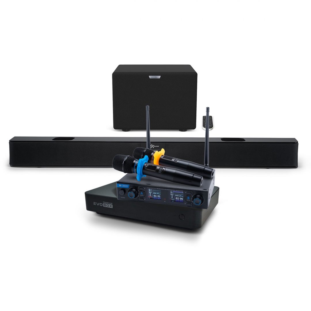 Hi-End караоке-система EVOBOX Premium + EvoSoundBar (саундбар с караоке) в Краснознаменске