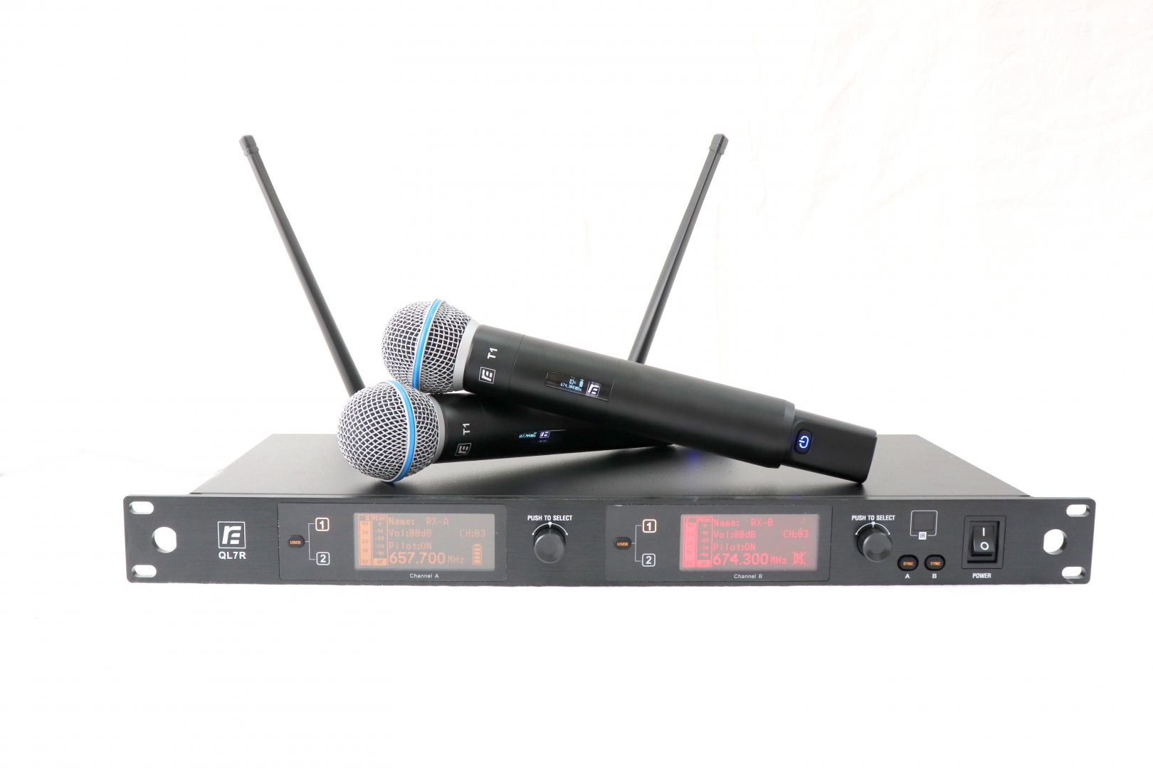 RFIntell QL7R/T1-B 720,500-754,000 МГц 2-канальная радиосистема с 2-мя ручными микрофонами в Краснознаменске