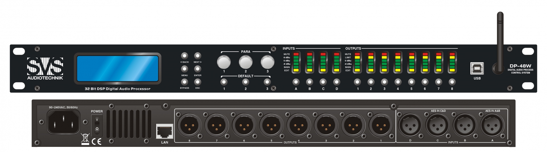SVS Audiotechnik DP-48W Цифровой процессор: 4 входа 8 выходов в Краснознаменске